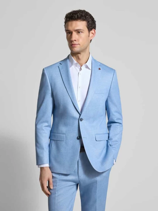 Zdjęcie produktu Garnitur o kroju slim fit z kołnierzem z połami i kantami Roy Robson Jasnoniebieski