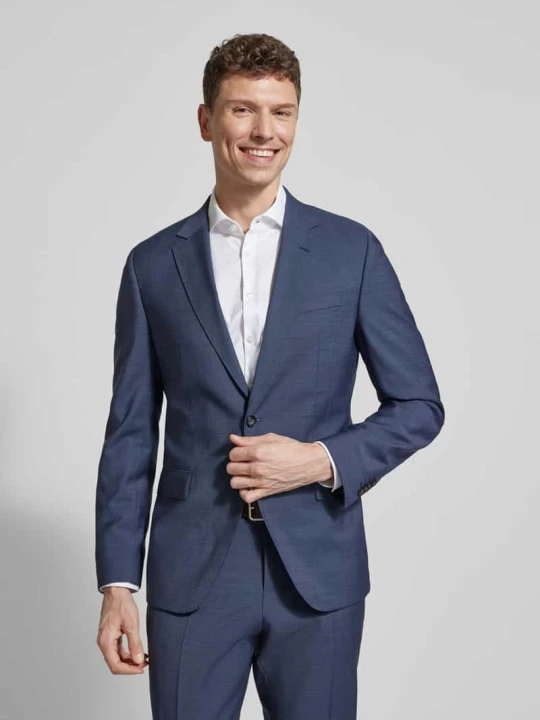 Zdjęcie produktu Garnitur o kroju slim fit z czystej żywej wełny Model 'H-HUGE-2PCS-253' Boss Niebieski