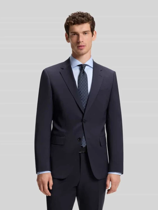 Zdjęcie produktu Garnitur o kroju slim fit z czystej żywej wełny model 'H-HUGE-2PCS-263' Boss Granatowy
