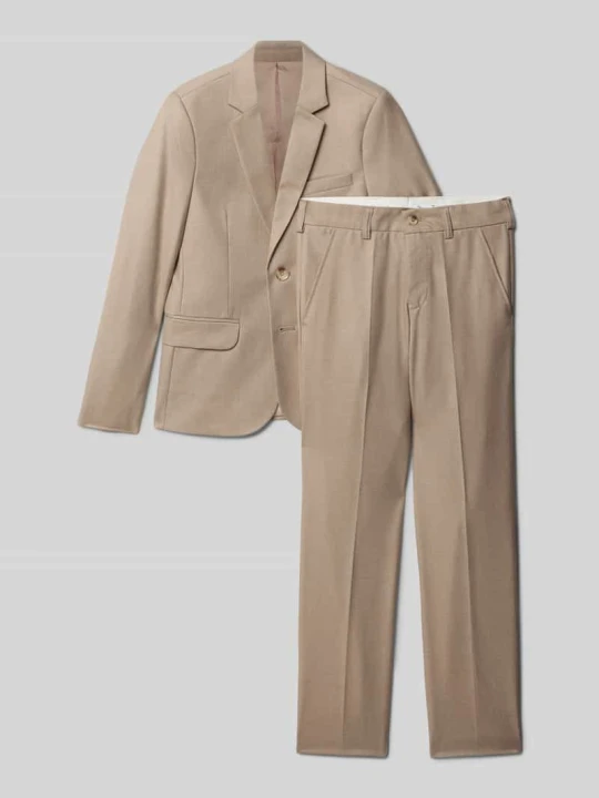 Zdjęcie produktu Garnitur o kroju slim fit z domieszką wiskozy Standar Beżowy