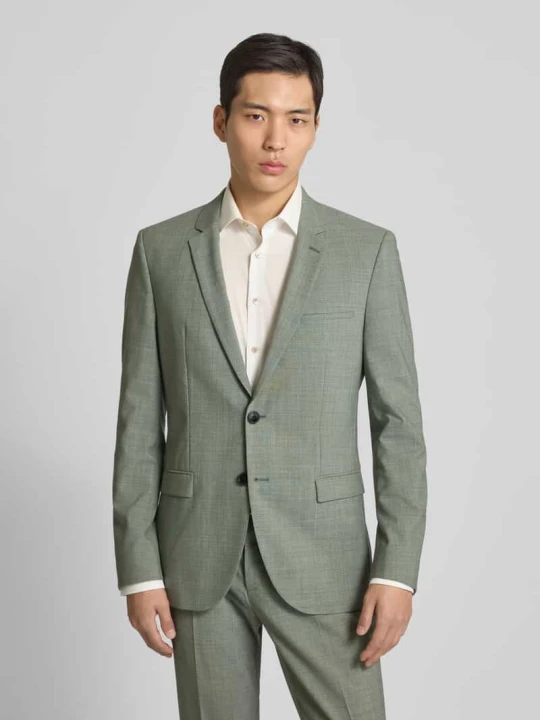 Zdjęcie produktu Garnitur o kroju slim fit z kieszeniami z patką model ‘Arti/Hesten232X’ Hugo Limonkowy