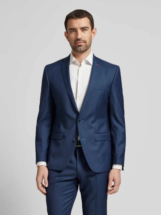 Zdjęcie produktu Garnitur o kroju slim fit z czystej wełny Roy Robson Granatowy