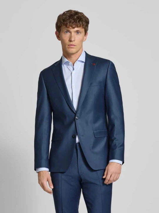 Zdjęcie produktu Garnitur o kroju slim fit z mieszanki bawełny żywej wełny i elastanu Roy Robson Królewski niebieski