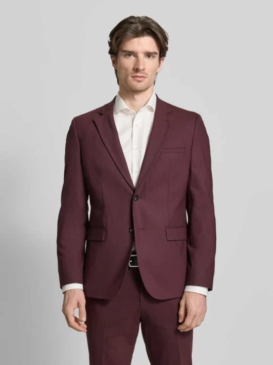 Zdjęcie produktu Garnitur o kroju slim fit z mieszanki wełny Model 'ARTI-HESTEN' Hugo Bordowy