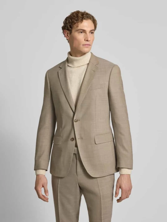 Zdjęcie produktu Garnitur o kroju slim fit z mieszanki żywej wełny model ‘H-HUGE-2Pcs-253’ Boss Beżowy