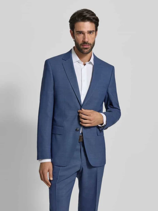 Zdjęcie produktu Garnitur o kroju slim fit z mieszanki żywej wełny model ‘H-HUGE-2Pcs-253’ Boss Niebieski
