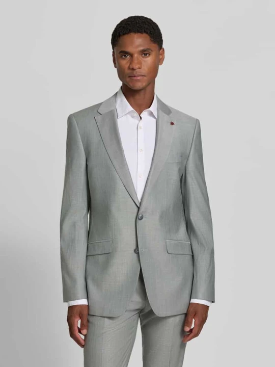 Zdjęcie produktu Garnitur o kroju slim fit z mieszanki żywej wełny z dodatkiem wiskozy Roy Robson Jasnozielony