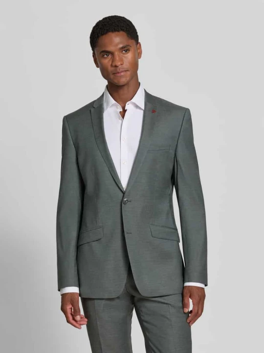 Zdjęcie produktu Garnitur o kroju slim fit z mieszanki żywej wełny z dodatkiem wiskozy Roy Robson Zielony