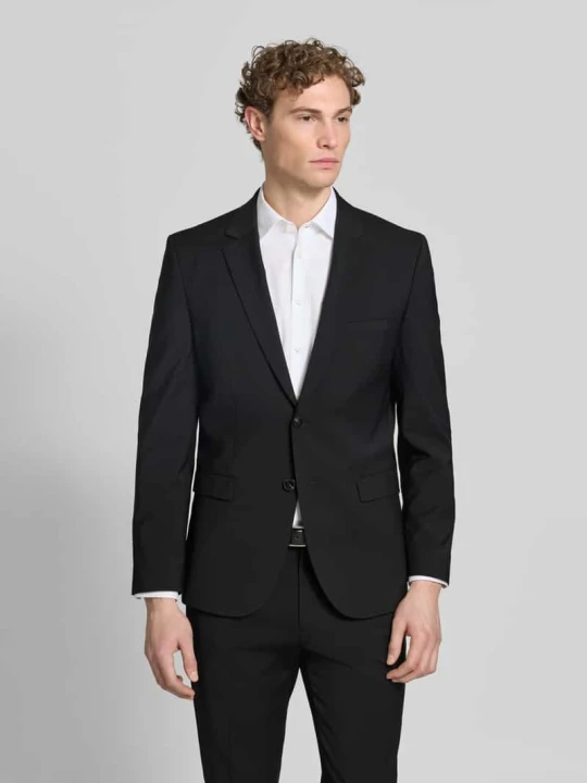 Zdjęcie produktu Garnitur o kroju super slim fit z mieszanki wełny model 'ARTI / HESTEN' Hugo Czarny