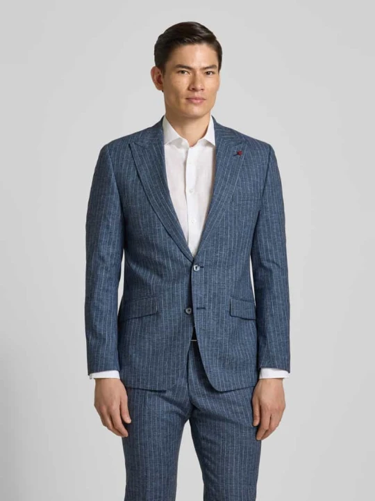 Zdjęcie produktu Garnitur w kroju slim fit z marynarką zapinaną na 2 guziki Roy Robson Granatowy
