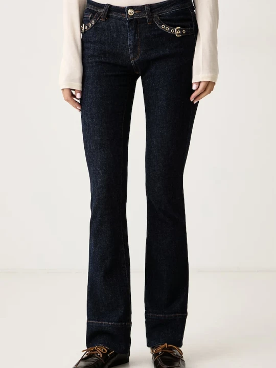Zdjęcie produktu Gaudi jeansy bootcut damskie granatowy