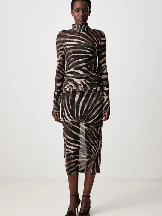 Zdjęcie produktu Gaudi sukienka bodycon z wiskozą brązowy