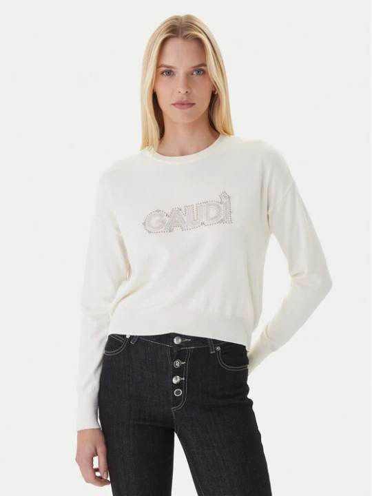 Zdjęcie produktu Gaudi Sweter 521BD53023 Beżowy Regular Fit
