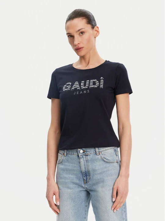 Zdjęcie produktu Gaudi T-Shirt 511BD64021 Granatowy Regular Fit