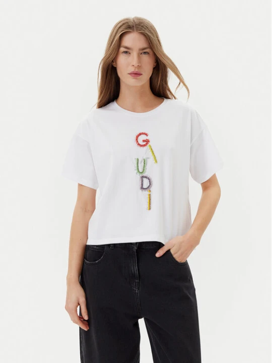 Zdjęcie produktu Gaudi T-Shirt 511BD64027 Biały Regular Fit