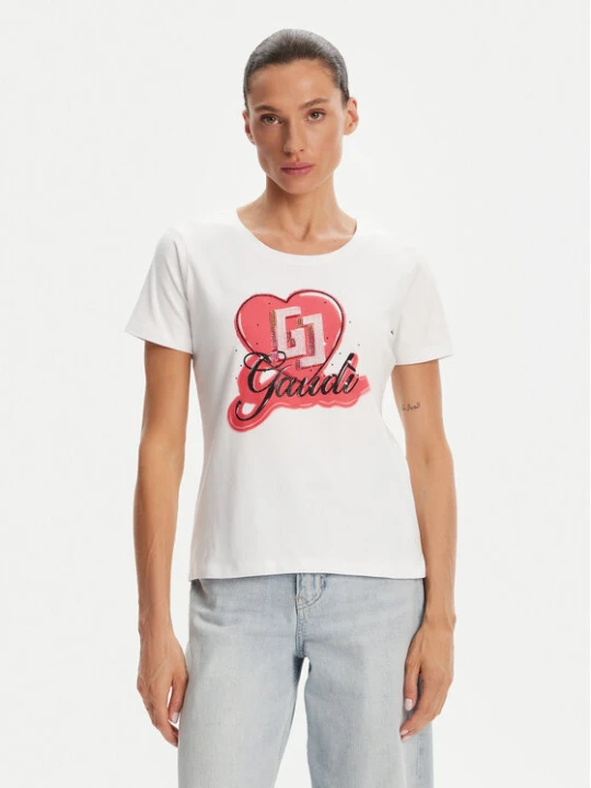 Zdjęcie produktu Gaudi T-Shirt 511BD64037 Biały Regular Fit