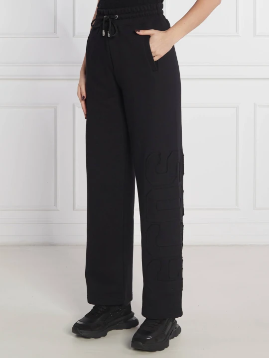 Zdjęcie produktu GCDS Spodnie dresowe | Regular Fit | high waist czarny