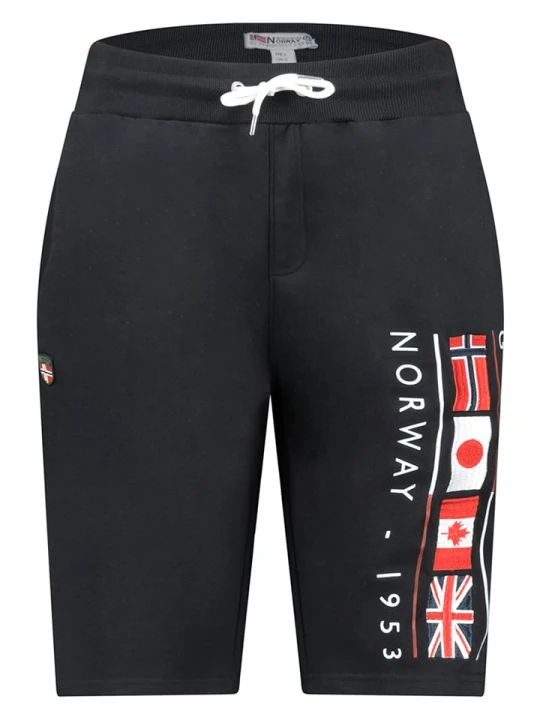 Zdjęcie produktu Geographical Norway Bermudy dresowe "Paurant" w kolorze czarnym rozmiar: S