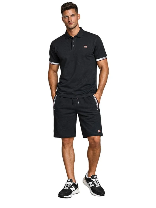 Zdjęcie produktu Geographical Norway Bermudy dresowe "Poliar" w kolorze czarnym rozmiar: S