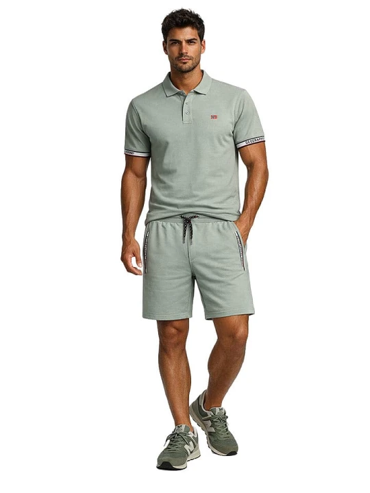 Zdjęcie produktu Geographical Norway Bermudy dresowe "Poliar" w kolorze khaki rozmiar: S
