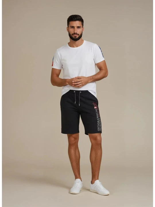 Zdjęcie produktu Geographical Norway Bermudy dresowe "Ponakry" w kolorze czarnym rozmiar: XXL