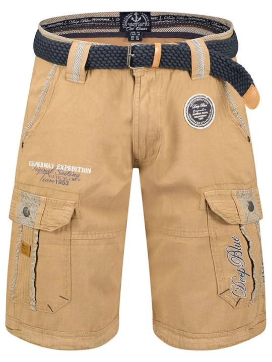 Zdjęcie produktu Geographical Norway Bermudy "Paillette" w kolorze beżowym rozmiar: M