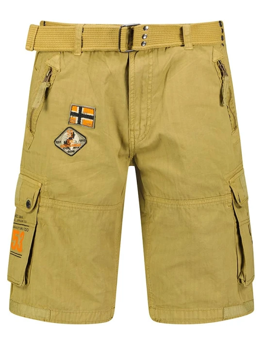 Zdjęcie produktu Geographical Norway Bermudy "Paintball" w kolorze oliwkowym rozmiar: XL