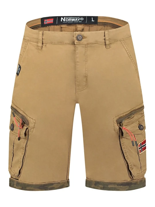 Zdjęcie produktu Geographical Norway Bermudy "Parento" w kolorze jasnobrązowym rozmiar: S