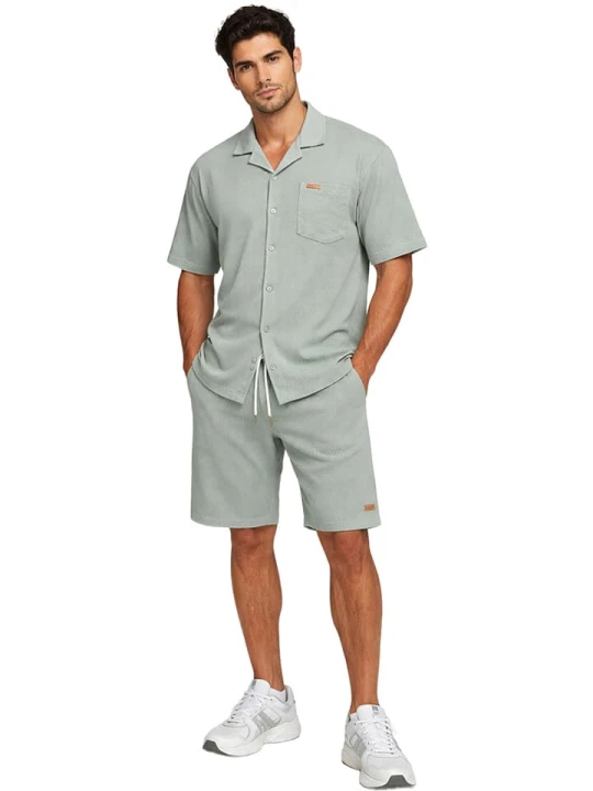Zdjęcie produktu Geographical Norway Bermudy "Pifel" w kolorze zielonym rozmiar: XL