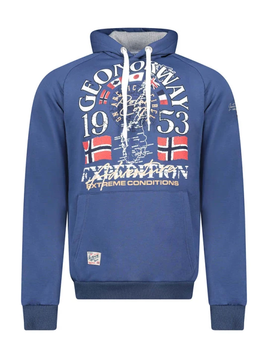 Zdjęcie produktu Geographical Norway Bluza "Gakim" w kolorze niebieskim rozmiar: XL