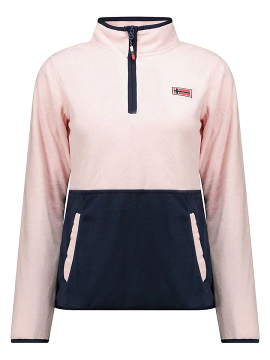 Zdjęcie produktu Geographical Norway Bluza polarowa "Touki" w kolorze jasnoróżowo-granatowym rozmiar: S