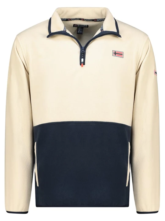 Zdjęcie produktu Geographical Norway Bluza polarowa "Touki" w kolorze kremowo-granatowym rozmiar: S