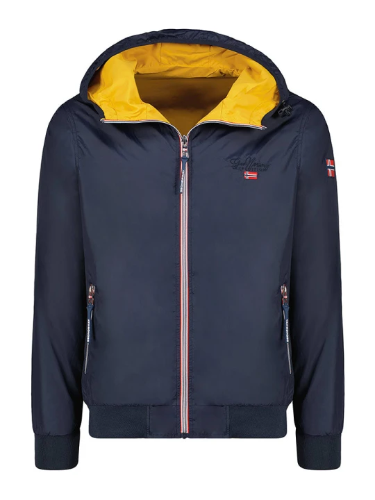 Zdjęcie produktu Geographical Norway Dwustronna kurtka przejściowa "Arrivial" w kolorze granatowo-żółtym rozmiar: XL