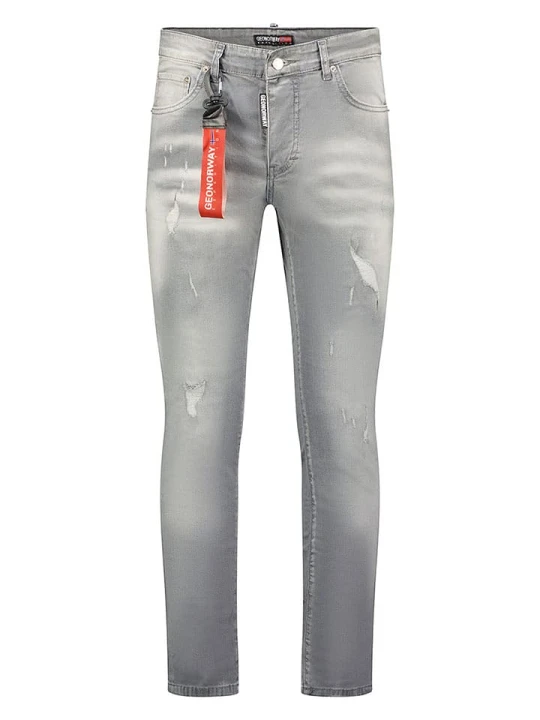 Zdjęcie produktu Geographical Norway Dżinsy - Slim fit - w kolorze szarym rozmiar: W36