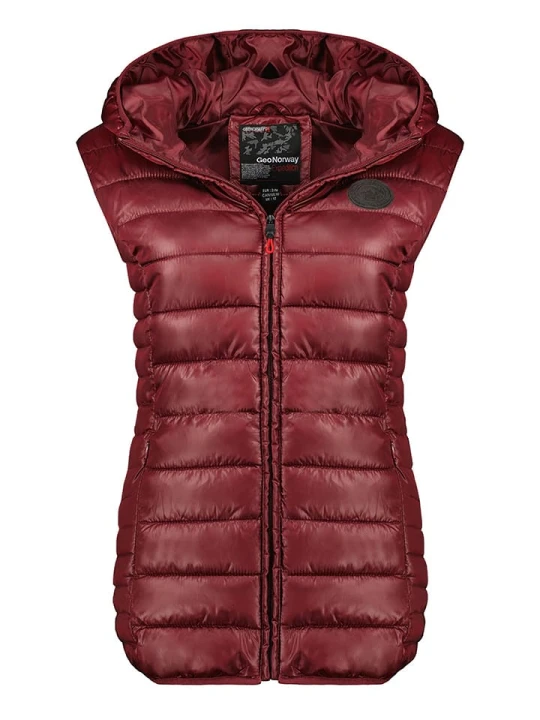 Zdjęcie produktu Geographical Norway Kamizelka pikowana "Annecy" w kolorze czerwonym rozmiar: 176