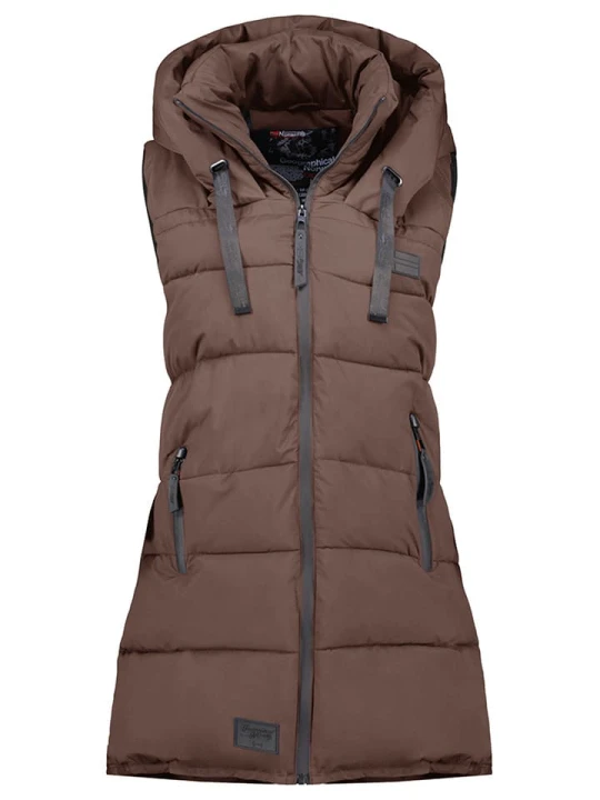 Zdjęcie produktu Geographical Norway Kamizelka pikowana "Dolbar" w kolorze ciemnobrązowym rozmiar: S