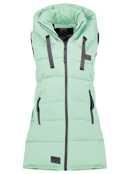 Zdjęcie produktu Geographical Norway Kamizelka pikowana "Dolbar" w kolorze jasnozielonym rozmiar: L