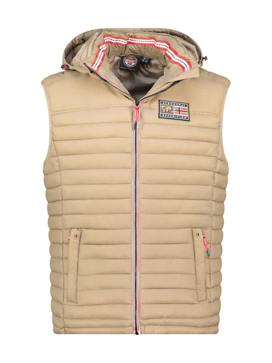 Zdjęcie produktu Geographical Norway Kamizelka pikowana "Vadalmo" w kolorze beżowym rozmiar: S