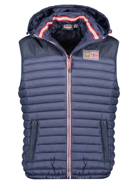 Zdjęcie produktu Geographical Norway Kamizelka pikowana "Vadalmo" w kolorze granatowym rozmiar: S