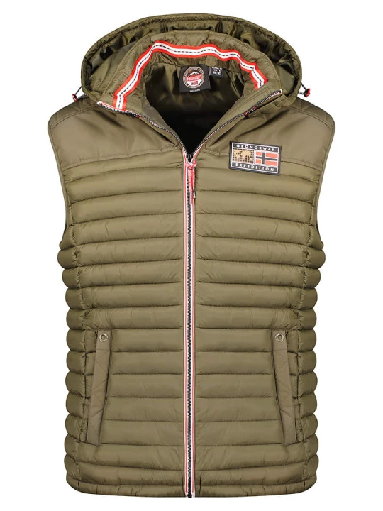 Zdjęcie produktu Geographical Norway Kamizelka pikowana "Vadalmo" w kolorze khaki rozmiar: M