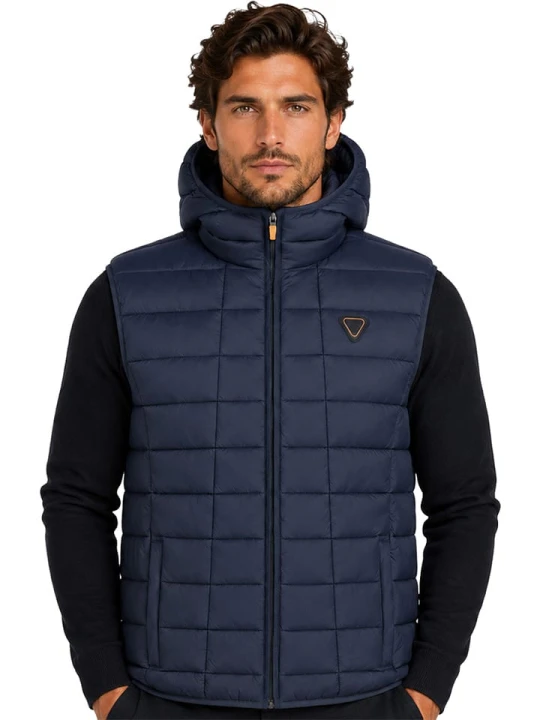 Zdjęcie produktu Geographical Norway Kamizelka pikowana "Vaipter" w kolorze granatowym rozmiar: S