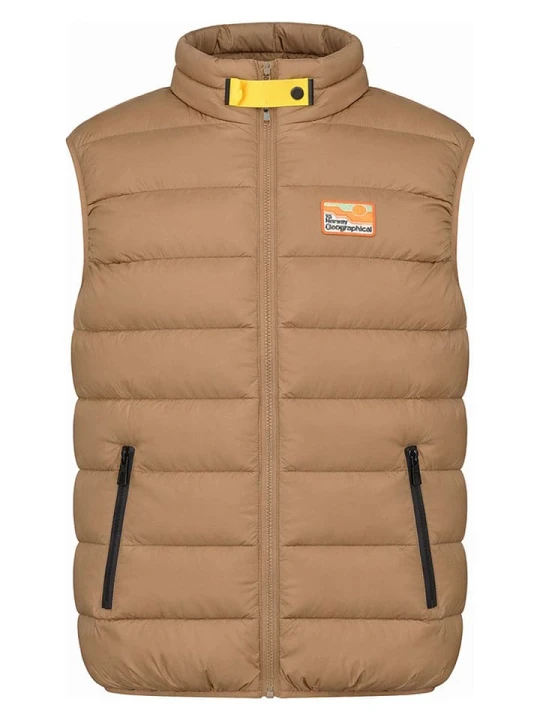 Zdjęcie produktu Geographical Norway Kamizelka pikowana "Valanche" w kolorze jasnobrązowym rozmiar: 3XL