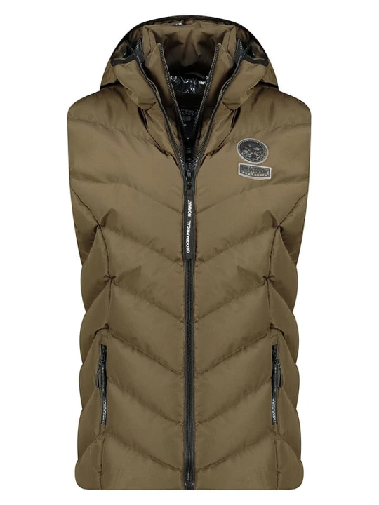 Zdjęcie produktu Geographical Norway Kamizelka pikowana "Valor" w kolorze khaki rozmiar: L