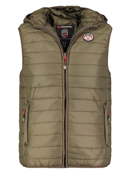 Zdjęcie produktu Geographical Norway Kamizelka pikowana "Vamigo" w kolorze khaki rozmiar: 128