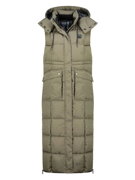 Zdjęcie produktu Geographical Norway Kamizelka pikowana "Varda" w kolorze khaki rozmiar: S