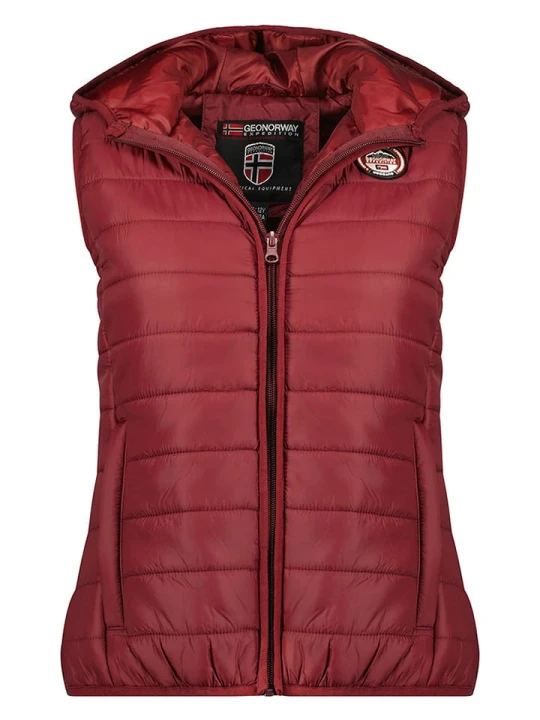 Zdjęcie produktu Geographical Norway Kamizelka pikowana "Vatika" w kolorze bordowym rozmiar: 176