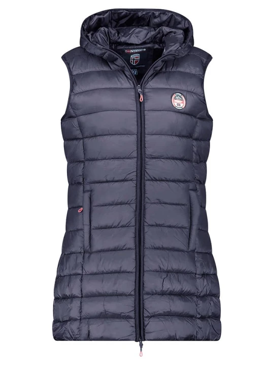 Zdjęcie produktu Geographical Norway Kamizelka pikowana "Vatikabadge" w kolorze granatowym rozmiar: XL