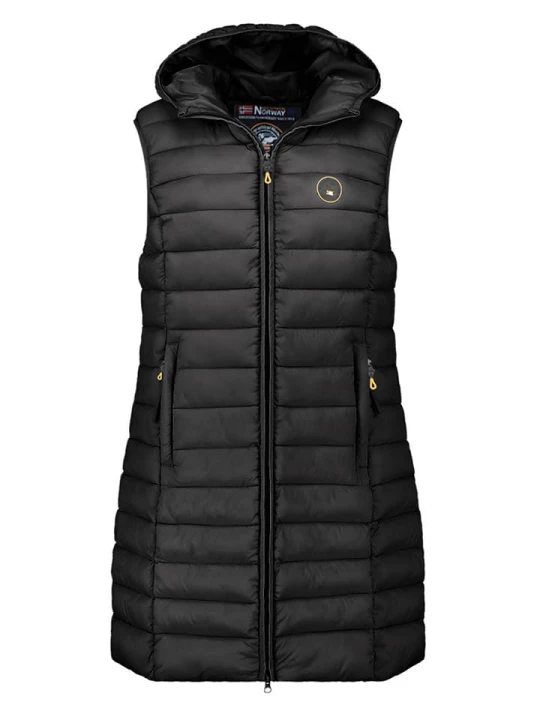 Zdjęcie produktu Geographical Norway Kamizelka pikowana "Vatikamap" w kolorze czarnym rozmiar: L