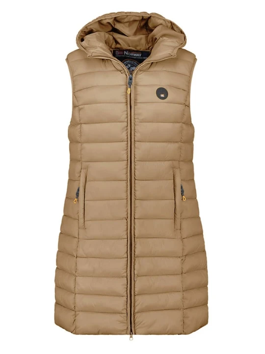Zdjęcie produktu Geographical Norway Kamizelka pikowana "Vatikamap" w kolorze szarobrązowym rozmiar: S