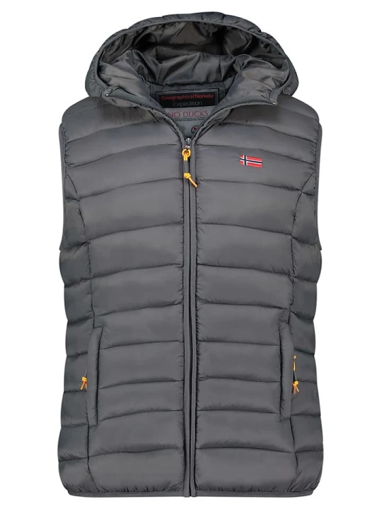 Zdjęcie produktu Geographical Norway Kamizelka pikowana "Vatikolor" w kolorze antracytowym rozmiar: XXL